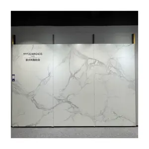 1200 * 2400 * 9mm Matte Rock Board Skin Glaze Fish Belly White Pure White And Plain Color Modern And Simple Large Board Board