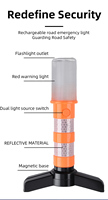 Feux de signalisation routière LED clignotants rouge-vert BOLI avec base magnétique 3M, réflecteur prismatique haute intensité pour avertissement routier
