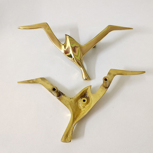 <strong>Modern</strong> Abstract Brass Birds Seagull <strong>Knobs</strong> Hotel Villa Furniture Art Decorative <strong>Drawer</strong> Shoe Wine Cabinet Door Handle Pulls - Product Image 5