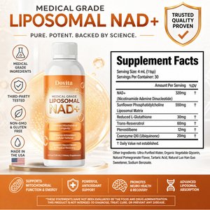 Líquido Oral Liposomal NAD Plus Personalizado OEM de Alta Potencia, Beneficios Antienvejecimiento, Función Celular, Etiqueta Limpia, Bebida Vegana B2B - Product Image 2