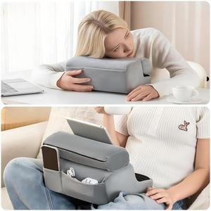 Oreiller confortable en mousse à mémoire de forme pour la lecture, lecture mains libres douce sur lit/canapé avec sac de rangement, support pour iPad, oreiller de lecture - Product Image 4