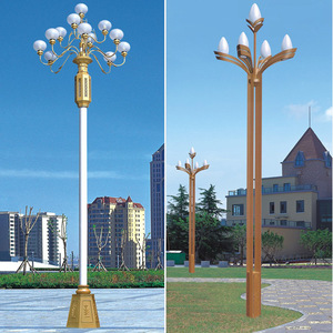 โคมไฟถนน LED แบบเสาสูง IP65 สำหรับตกแต่ง ฐาน E27 หลายหัวส่องสว่าง ใช้สำหรับถนน สนามกีฬา และไฟส่องสว่างภูมิทัศน์ ทำจากอลูมิเนียมอัลลอย - Product Image 3