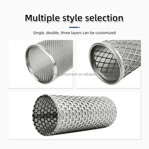 Thép không gỉ 304 <span class=keywords><strong>316</strong></span> dệt dây lưới màn hình xi lanh Lọc độ chính xác cao kim loại bện phần tử có thể giặt - Product Image 4