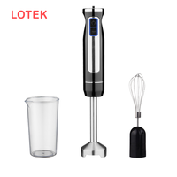 Mixeur Plongeant Manuel 1200W avec Bouton Poussoir, Contrôle à 2 Vitesses, Conteneur Sans BPA, Multifonctionnel, Portable pour Utilisation Extérieure