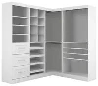Customized Modular mdf hotel full luxury bedroom storage cabinet furniture wooden modern white armoire wardrobe closets designs
