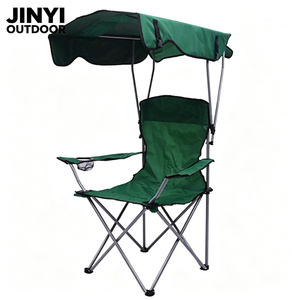 sale Oxford Camping Folding Chair Sun Shade Beach Armchairs with Canopy and Roof - Product Image 2