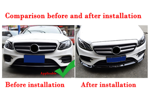 Spoiler avant à lèvre pour bmw Honghang, Kit de carrosserie à lèvre noir brillant, séparateur avant pour classe E W213 E200 E300 <span class=keywords><strong>E320</strong></span> 2016 — <span class=keywords><strong>2019</strong></span> - Product Image 5
