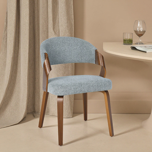 Modern <b>Bentwood</b> Frame Dining <b>Chair</b> with Fabric Upholstery Durable Strong for Bedroom Outdoor Restaurant Living Room Furniture - Product Image 2
