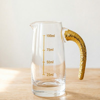 Carafe à Baijiu Premium avec Bec Verseur, Verre Doseur à Échelle de Précision, Distributeur en Verre pour Bar à Domicile, Restaurant, Fêtes et Service