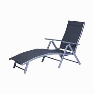 Chaise longue de plage et de <span class=keywords><strong>piscine</strong></span>, chaise inclinable d'extérieur, chaise longue à sept positions, chaise longue en résine à <span class=keywords><strong>lattes</strong></span>, chaise longue en aluminium pliable multi-usages pour l'extérieur - Product Image 3