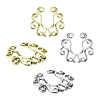 Xinfocus Faux piercing de mamelon, bijoux de corps sans perçage, bijoux de mamelon sans perçage