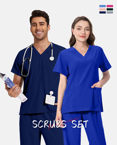 Set di Divise Ospedaliere Traspiranti Unisex per Medici e Infermieri, in Tessuto Terry Poliestere/Rayon, Stile Jogger - Product Image 3