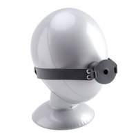 Bâillon à bouche réglable en PVC respirant noir, jouet de bondage pour adultes, pour couples, jeu de rôle dominant et soumis