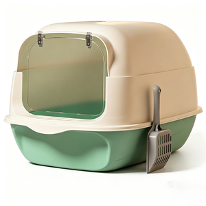 Bac à litière semi-fermé extra-large pour chat - Toilette ouverte anti-éclaboussures pour chat (vente en gros) - Product Image 5