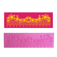 Forme de fleur en relief antiadhésif Silicone moule couronne motif Sugarcraft chocolat moule Fondant gâteau dentelle tapis moule