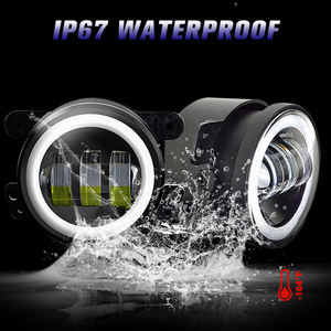 Faros Antiniebla LED de <span class=keywords><strong>4</strong></span> Pulgadas para <span class=keywords><strong>Jeep</strong></span> Grand Cherokee, Lámpara de Conducción con Ojos de Ángel, Luces Antiniebla LED de Doble Color, 6000k - Product Image 5