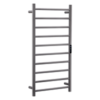 Toallero de Pared Inteligente de Acero Inoxidable 304, Color Gris Metálico PVD, 50x96.5cm, 10 Rieles, Radiador de Baño