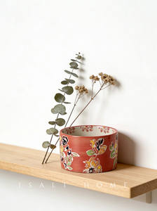 Tasses à café, thé au lait et desserts en brocart rouge style peinture à l'huile vintage French <span class=keywords><strong>Table</strong></span> <span class=keywords><strong>Passion</strong></span> - Product Image 4