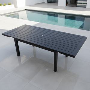 <span class=keywords><strong>Table</strong></span> de <span class=keywords><strong>jardin</strong></span> extensible pour 6 à 10 personnes, <span class=keywords><strong>table</strong></span> rectangulaire en aluminium <span class=keywords><strong>avec</strong></span> <span class=keywords><strong>trou</strong></span> pour <span class=keywords><strong>parasol</strong></span>, pour repas en plein air, <span class=keywords><strong>jardin</strong></span>, cour, réunion, fête - Product Image 1