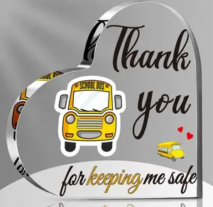 School bus driver customized gift acrylic thank you gift bus driver placed acrylic handicraft souvenir gift