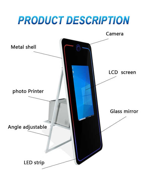 Touch Screen Mirror Photo Booth Magic Selfie Photo Booth Mirror With ...