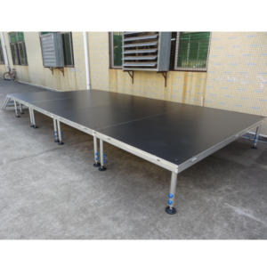 Escenario Móvil Ligero de Aluminio para Exteriores, Altura Ajustable, Fácil de Montar y con Superficie Antideslizante - Product Image 2