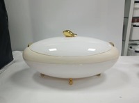 Ensemble de 3 casseroles isothermes 4L, 5L, 6L, design galet nordique, avec bouton doré, pour la conservation des aliments et l'organisation domestique