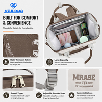 Sac à langer portable léger multi-compartiments avec poignée supérieure pour maman, idéal pour les voyages quotidiens - Vente en gros