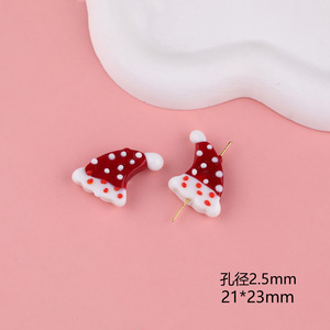 Christmas Glass <b>Beads</b> Snowman Gingerbread Tree Lampwork <b>Loose</b> <b>Beads</b> For Bracelet Making Jewelry Accessories - Product Image 3