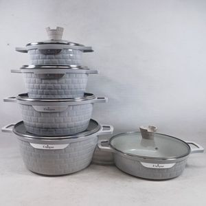 Hete Verkoop Met Hoge Kwaliteit 10 Stuks Spuitgieten Anti-Aanbakpan Aluminium Kookgerei <span class=keywords><strong>Set</strong></span> - Product Image 6