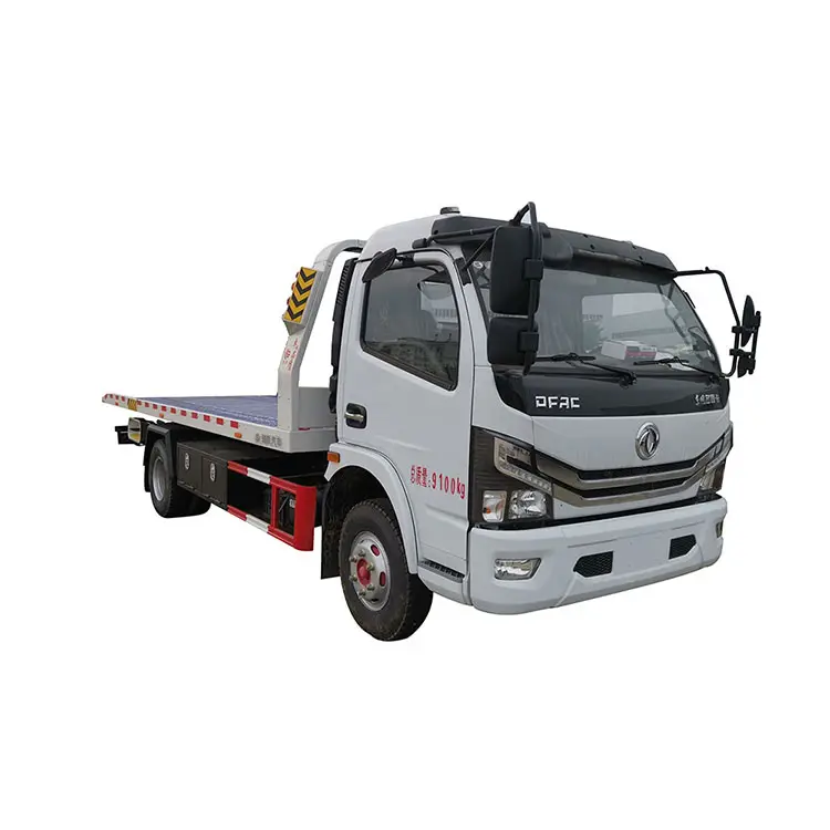 Fabrika doğrudan tedarik platformu 2 aks dizel flatbed wrecker çekici kamyon acil servis çin'den araç