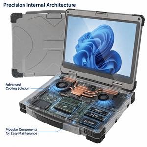 แล็ปท็อปหน้าจอใหญ่ ทนทาน ใช้ Intel Core i7 รุ่นที่ 13 พร้อมการ์ดจอ RTX เอกชน คอมพิวเตอร์อุตสาหกรรม อ่านได้กลางแจ้ง รองรับหลายอินเทอร์เฟซ - Product Image 1