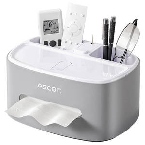 Ascor Tissue Box With Remote Storage Multi Functional Coffee Table Organizer For Living Room - Product Image 5