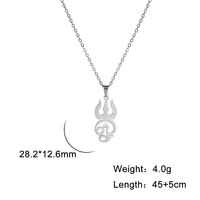 Collier pendentif Om Trishul en acier inoxydable en gros, symbole hindou de Shiva, bijoux religieux