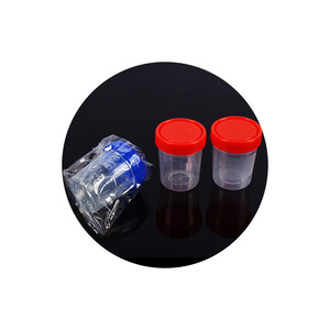 Vaso de Orina Graduado Transparente de Plástico Wande Guanglian de 120 ml, Vaso Desechable con Tapa de Rosca para Recolección de Muestras - Product Image 1