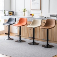 Chaise de bar nordique de luxe léger, tabouret haut pivotant et réglable en hauteur, pour bar à domicile, comptoir de bar et îlot de cuisine, usage commercial