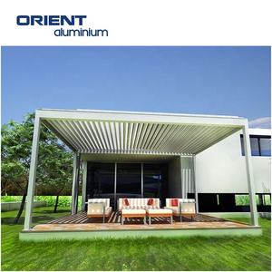 عريشة حديقة خارجية مقاومة للماء من الألومنيوم عريشة خارجية من الألومنيوم مزودة بمحرك أكشاك خارجية مع انزلاق - Product Image 6