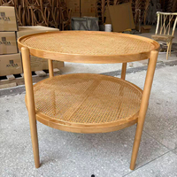 Tables de restaurant et café Meubles en bois massif en rotin véritable Meubles vintage