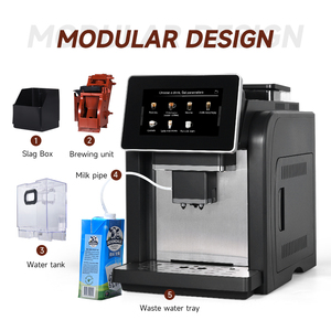 Cafetera Espresso Automática Comercial MOSENNER, Pantalla Táctil, Cappuccino y Latte, Enchufe Europeo, 19 Bares de Presión - Product Image 3