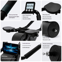 Rueda Abdominal con Rebote Automático y Soporte de Codo de Goma, Temporizador Inteligente con Contador, Entrenador de Core Duradero para Gimnasio en Casa