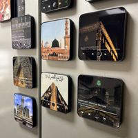 Haut-parleur Coran rechargeable magnétique pour réfrigérateur, lecteur de musique magnétique en gros, boîte à musique, cadeaux islamiques pour l'Aïd, aimant en verre