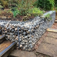 Boîte en gabion métallique soudée 200x100x50, mur de soutènement, remplissage de pierres, décoration, plateforme, dispositif, gabion soudé