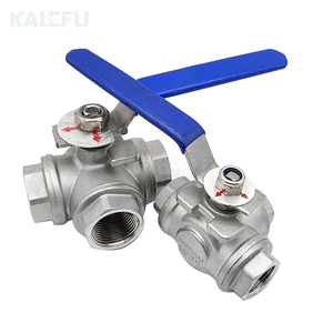 Thép không gỉ Hướng dẫn sử dụng ba chiều van bi nữ ren <span class=keywords><strong>t</strong></span>/L cổng 3 cách áp lực cao van bi - Product Image 1