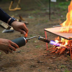 Pistolet à flamme court Hm en acier inoxydable, allumeur portable pour la cuisson en extérieur, outil pour barbecue au charbon de bois - Product Image 4