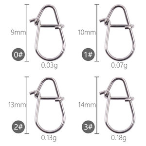 Produttore all'ingrosso girevole chiusura a scatto pesca ad alta resistenza in acciaio inox a forma di zucca perni 6.5kg da pesca clip a scatto - Product Image 2