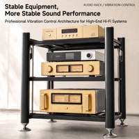 Support audio haute fidélité haut de gamme pour la réduction des vibrations, support d'équipement audio pour amplificateur, lecteur CD, DAC, système audio audiophile