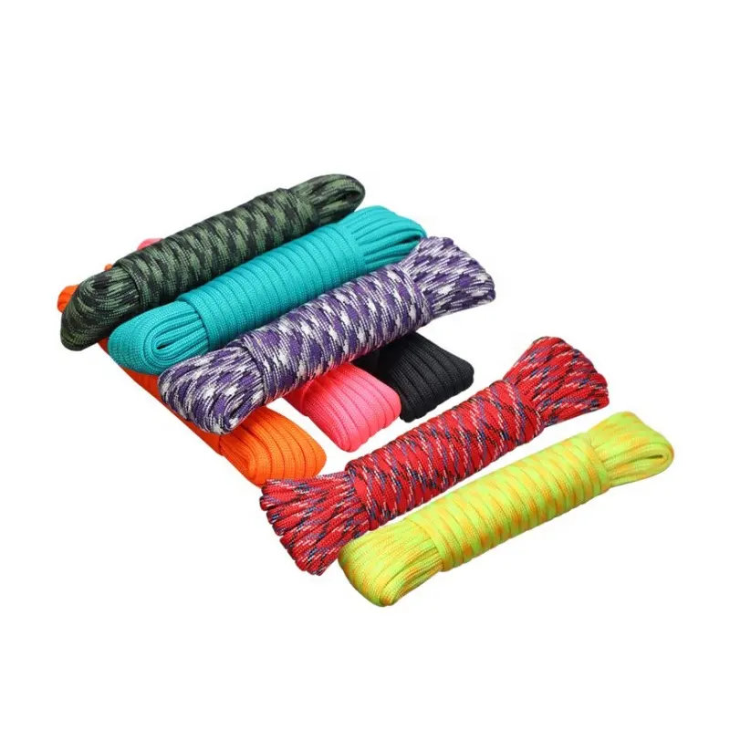 Hot Sales Braided Umbrella Rope Outdoor Camping Equipment Luxury Parachute Cord With Durable For Amusement Equipment Net