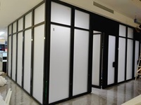 Système de cloison en verre de haute qualité, cadre en aluminium, épaisseur 65 mm, design modulaire, panneau pour espaces commerciaux extérieurs, chambre à coucher