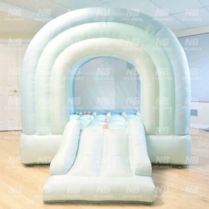 NBINFLATABLE Commercial Inflatable White Jumper Weddings Events Castle <b>Trampoline</b> Ball Pit Pool 2-Year Warranty CE White Wedding - Product Image 3