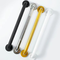 Barres d'appui murales en acier inoxydable 304 pour douche et toilettes, 40 cm, écologiques, pour personnes handicapées, avec garde-corps en verre, pour salle de bain